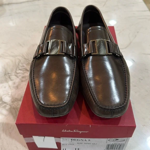 Salvatore Ferragamo Sardegna Nero Sopra Calf Loafers - EE Wide (J7) Ferragamo Sardegna Loafer in Black for Men | Lyst main image 4